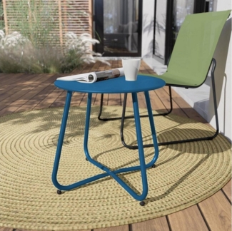 Grand patio Couchtisch Kleiner Couchtisch 44,9 cm, aus Metall, abnehmbar, Dunkelblau