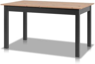 smart Esstisch 70x120 cm Asteiche, Küchentisch ausziehbar bis 160 cm, Esszimmertisch aus Holzwerkstoff inkl. erweiterbare Auszugsplatte, moderner Tisch für bis zu 8 Personen