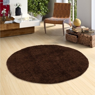 Pergamon Hochflor-Teppich Hochflor Langflor Shaggy Teppich Fluffy Rund, Rund, Höhe: 35 mm