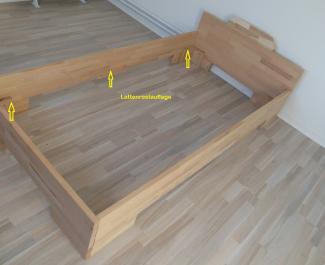 Holzbett Komfortbett 100x200 schwere Personen - (3129)