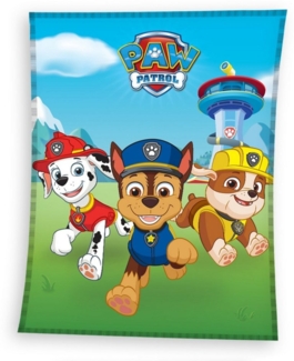 Kinderdecke Paw Patrol 130x170 cm, weich und kuschelig, passend zur Bettwäsche, MTOnlinehandel, Sofadecke, das perfekte Geschenk für Mädchen und Jungen