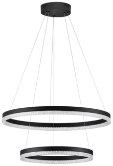 Nova Luce 9530229 ADRIA LED Pendelleuchte 2-flammig 60cm 3000K Schwarz dimmbar