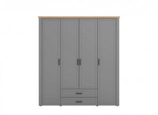 Home affaire Kleiderschrank Valencia Schlafzimmerschrank Garderobe Landhaus Design Bestseller Schrank inkl. 8 Einlegeböden, 2 Schubladen, Kleiderstange