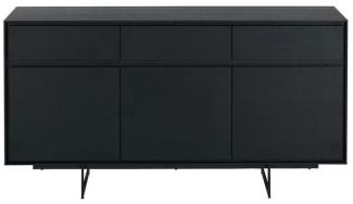 Tokyo Sideboard mit 3 Türen - 155 cm breit - Eiche Schwarz