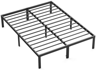 Refined Living Bettgestell Queen Metallbett 200 x 160 x 35 cm Stabile Lattenroste aus Stahl (Einfache Installation Unter dem Bettgestell befindet sich Stauraum, 1-tlg, Keine Federkernmatratze erforderlich stabil und unerschütterlich), Umweltfreundlich ...