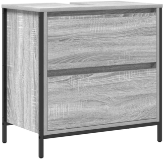 vidaXL Waschbeckenunterschrank mit Schubladen Grau Sonoma 60x34,5x60cm 861885