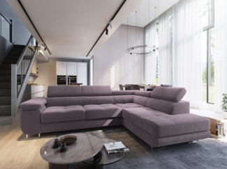 Masseno Ecksofa SELVA mit Schlaffunktion L-Form, Sofa mit Bettkasten