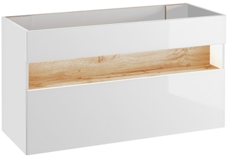 Waschbeckenunterschrank BERMUDA-56 in weiß-Hochglanz B/H/T x 120/67/45cm
