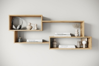 INOSIGN Wandboard Wandregal Trio, 1-tlg, Ideal als Bücherregal, Dekoregal oder Ablage im Büro