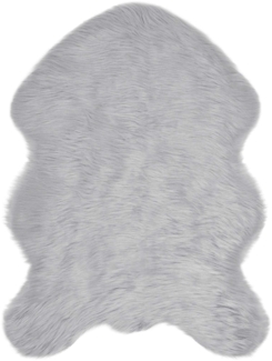 vidaXL Kunstschaffell Teppich Tafalla Grau 80 x 120 cm Polyester 42021542