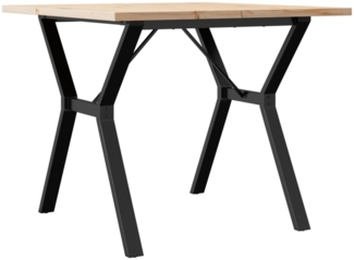 vidaXL Esstisch Y-Gestell 90x90x75,5 Massivholz Kiefer und Stahl 3282784