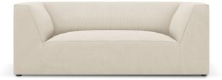 Micadoni 2-Sitzer Sofa Ruby | Bezug Light Beige | Beinfarbe Black Plastic