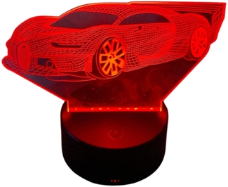 LED Nachtlicht Deko Lampe Leuchte Poesielicht Motiv "Sportauto"