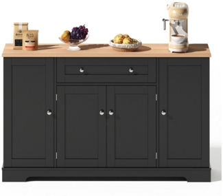 MODFU Sideboard Küchenbuffet,Kommode (Multifunktionales 138 cm Sideboard mit verstellbaren Einlegeböden, Schublade, Kippschutz – Modernes Design für Küche, Wohnzimmer & Schlafzimmer, praktischer Stauraum), mit Kippschutz, mit Schublade