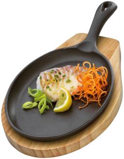 Küchenprofi Serveringspande oval m/træplade