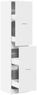 vidaXL Apothekerschrank Weiß 40x41x174,5 cm Holzwerkstoff 3309645