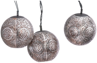Dehner LED Solarleuchte Lichterkette Lucena, 8 LED, Ø 8 cm, Länge 210 cm, Warmweiß