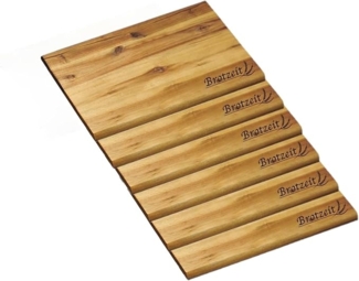 Kesper | 6er Pack Brotzeitbrett mit Einbrand "Brotzeit" | Maße: 30 x 20 x 1 cm | FSC-zertifiziertes Akazienholz | als Schneidebrett oder Präsentationsplatte