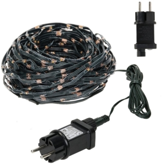 ECD Germany LED-Lichterkette Weihnachtsbeleuchtung Weihnachtslichterkette Christbaumbeleuchtung, Micro Lichterkette 600 LEDs 18m für Innen & Außen IP44 Warmweiß