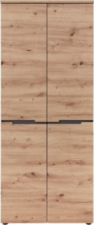Schuhschrank Garderobenschrank Memphis 2-türig Artisan Eiche Graphit