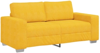 vidaXL Zweisitzer-Sofa Hellgelb 140 cm Cordstoff 4105205