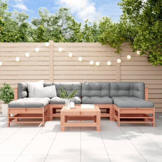 vidaXL 7-tlg. Garten-Lounge-Set mit Kissen Massivholz Douglasie 3185953