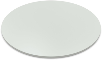 Dekor Spanplatte 19mm Tischplatte rund melaminharzbeschichtet grau mit ABS Kante Umleimer - Größe 60 x 60 cm - Höhe 1,9 cm - Farbe Lichtgrau