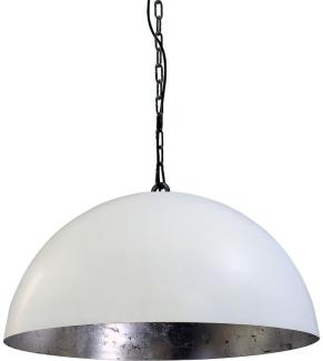 Pendelleuchte Larino 1-flammig Stahl Weiß-Blattsilber Ø50cm