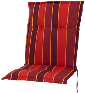 Sun Garden Polsterauflage Niederlehner Naxos extra 20208-3 terracotta-rot gestreift 105x49x6 cm, (1 St), Halteband verstellbar mit Bindebändern