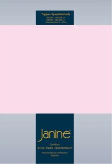 Janine Topper Comfort Jersey Spannbetttuch|90x190 cm - 100x220 cm| zartrosa