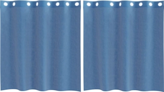 vidaXL Voile Vorhänge mit Ösen 2 Stk. Königsblau 4102113