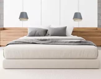 BPS Koncept 0SE0-016 Hängeleuchte SENSEI Satin auf PVC-Kunststoff grau, beige 1xE27 60W H:117cm Ø30cm dimmbar