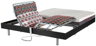 Relaxbett elektrisch - Matratzen mit Memory Schaum - ATRIDE von DREAMEA - mit OKIN-Motor - Schwarz - 2 x 80 x 200 cm