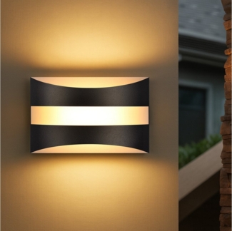 Nettlife LED Wandleuchte LED Wandleuchte Schwarz 5W 3000K, LED fest integriert, Warmweiß, für Wohnzimmer, Schlafzimmer, Flur, Treppenhaus, Arbeitszimmer