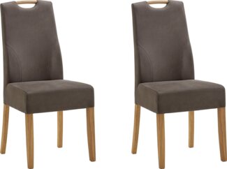 NIEHOFF SITZMÖBEL Esszimmerstuhl Top Chairs, Griff im Rücken, 2er-Set, Füße und Griff massive Eiche