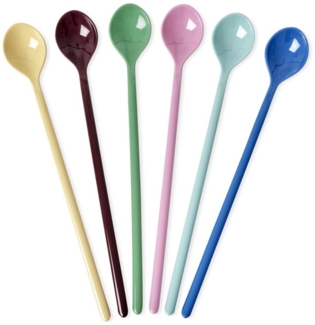 rice Dessertlöffel Rice Melamin Latte Löffel 6er Set - Classic Mix
