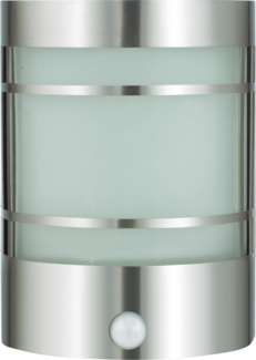 Wandleuchte Edelstahl / Glas