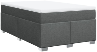 vidaXL Boxspringbett mit Matratze Dunkelgrau 120x190 cm Stoff 3285117
