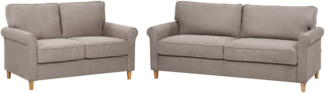 Sofa Set Stoff hellbraun 5-Sitzer RONNEBY