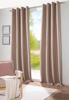 DecoHome24 Gardine Brillant, Ösen (2 St), blickdicht, blickdicht