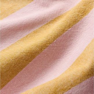 Ib Laursen Geschirrtuch IB Laursen Geschirrtuch LINUS Breite Streifen Mustard Hellrosa
