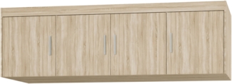 AX LIVING Groß Schrankaufsatz Eiche Sonoma Storicos 4D 176,3 x 55,5 x 53