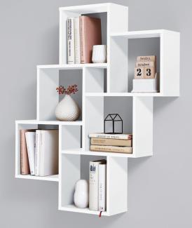 Wandregal >Annaliese< in Brillant Weiß - 81.5x94.5x16cm (BxHxT)