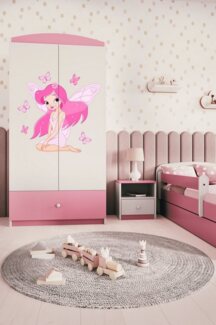 Bjird Kinderkleiderschrank Kleiderschrank Babydreams (4 Einlegeböden und Schublade) 175 x 90 x 52 cm