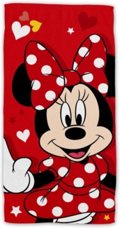 Disney Minnie Mouse Strandtuch Baumwolle Strandtuch Frottee Badetuch mit Premium Druck, 70x140 cm