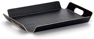 ZELLER 25655 Serviertablett, Holz/Wengefurnier schwarz, ca. 44,5 x 33,5 x 4,5 cm