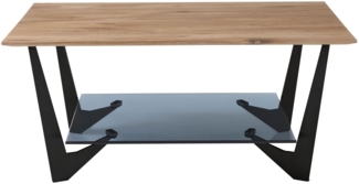 Couchtisch Lola / Leon, Grau, Schwarz, Holzfarben, 90 x 40 x 60 cm