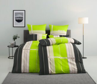 H.I.S Bettwäsche Golfi in Gr. 135x200 oder 155x220 cm, Linon, 2 teilig, Bettwäsche aus Baumwolle, sportliche Bettwäsche mit Streifen