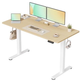 Höhenverstellbarer Elektrischer Schreibtisch 140x60 cm Beige