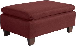 Hocker Katti Bezug Flachgewebe Buche nussbaum dunkel / rot 22930